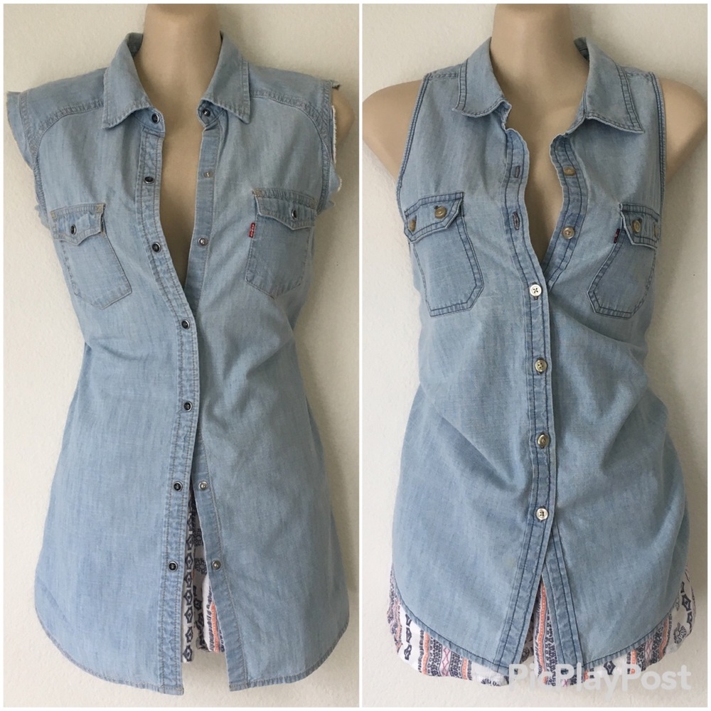 (2) Levi’s Vintage Jeanshirts Denim Bundle